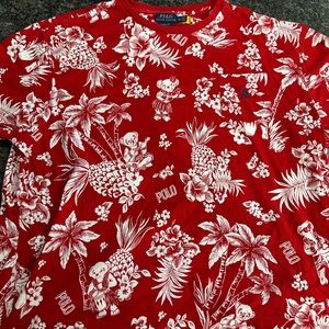 Ralph Lauren Polo shirt with fun Hawaiian pattern. Size XXL. Rarely worn.